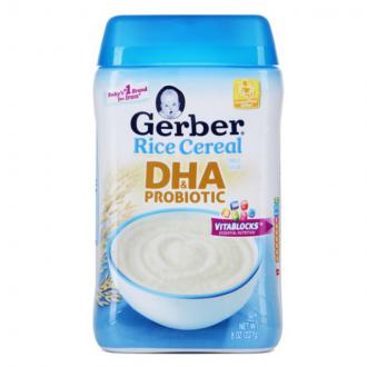 Gerber嘉宝1段纯大米米粉含DHA 227g(美国)